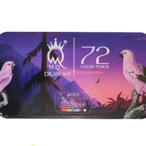 مداد رنگی 72 رنگ جعبه فلز ام کیو