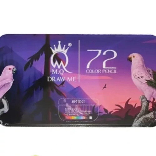 مداد رنگی 72 رنگ جعبه فلز ام کیو