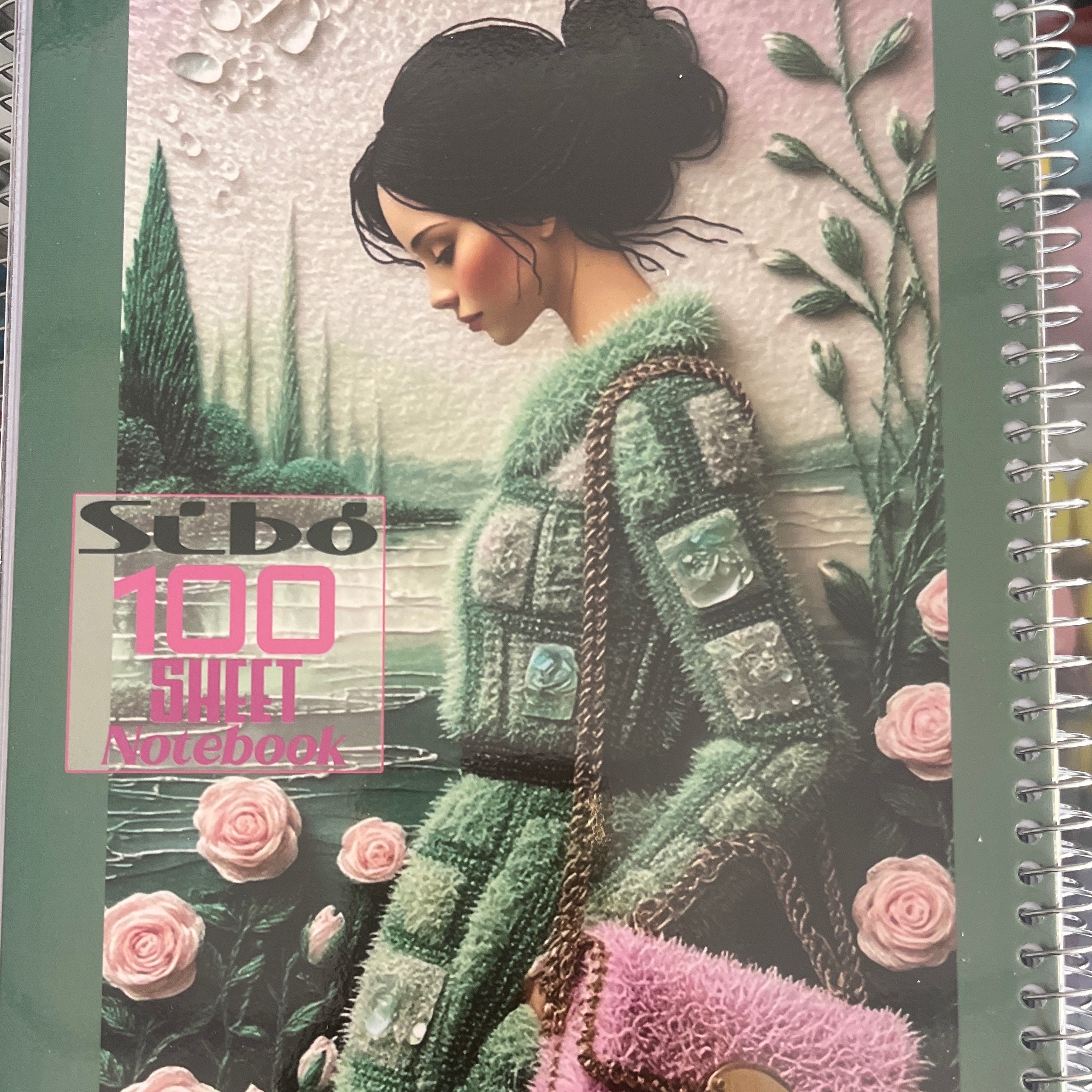 دفتر 100 برگ جلد شده طرح دخترانه مارک سیبو
